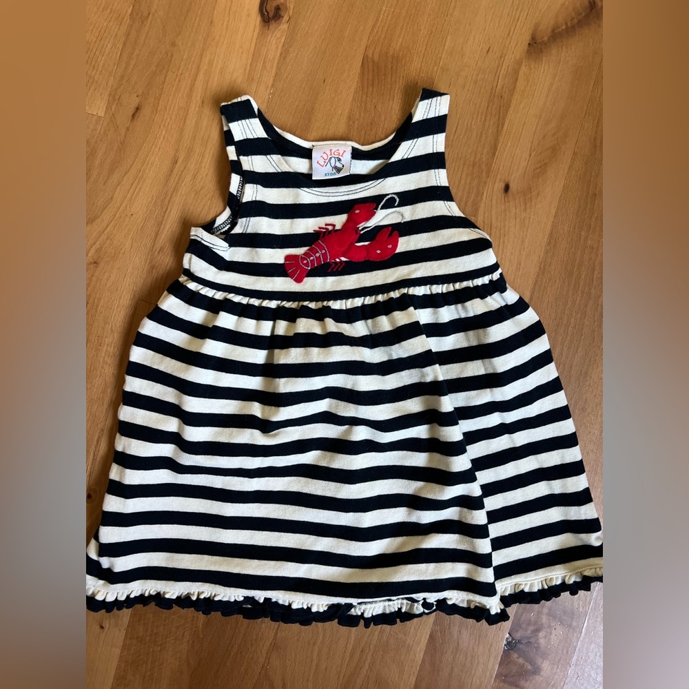 Luigi kids lobster dress 2T girl